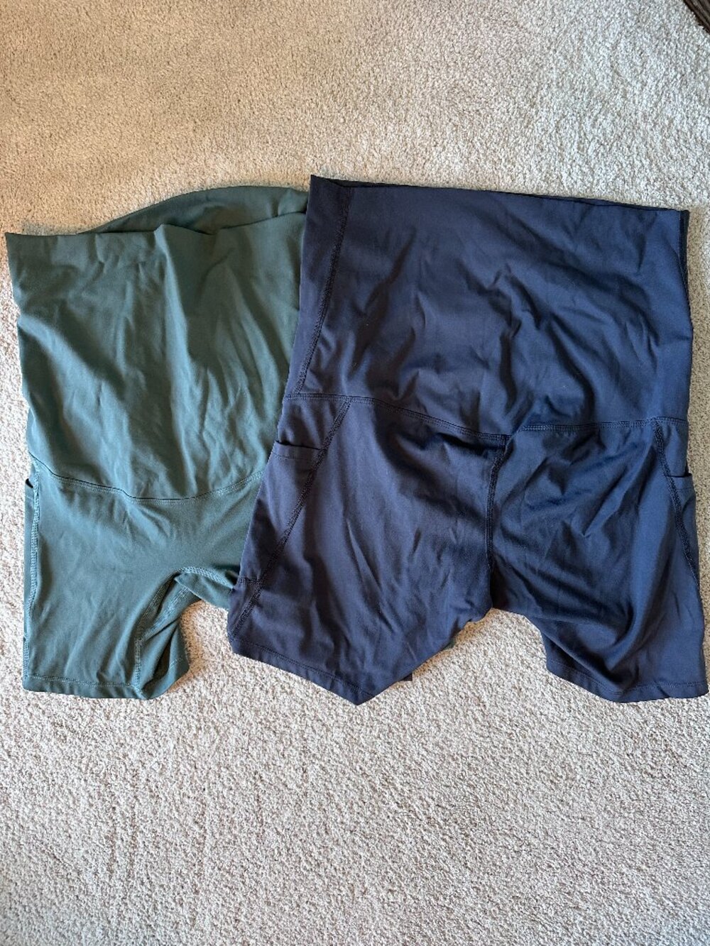 2 pairs maternity bike shorts